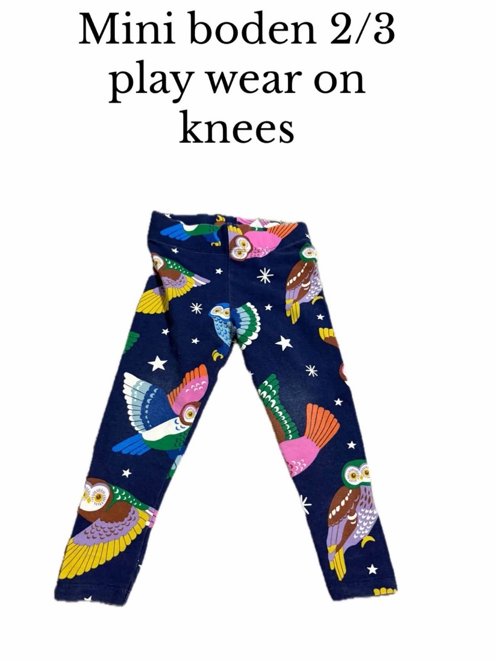Mini boden 2/3 owl leggings